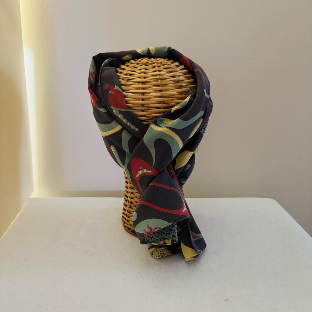 Silk/Silk blend vintage scarf